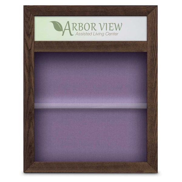 Outdoor Enclosed Combo Board, 42"x32", Satin Frame/Black & Pearl
